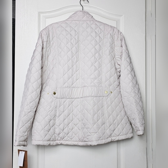 Weatherproof Modern Quilted Barn Jacket Adjustable Waist STONE HEARTH Large - Picture 7 of 11